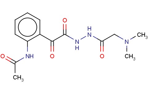 BENZENEACETIC ACID, 2-(ACETYLAMINO)-ALPHA-OXO-, 2-((DIMETHYLAMINO)ACET YL)HYDRAZIDE